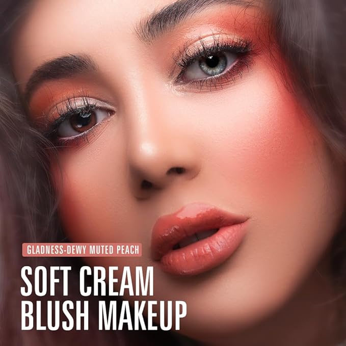 KIMUSE Soft Cream Blush Makeup, Liquid Blush for Cheeks, Weightless, Long-Wearing, Smudge Proof, Natural-Looking, Dewy Finish-Velvo Beauty
