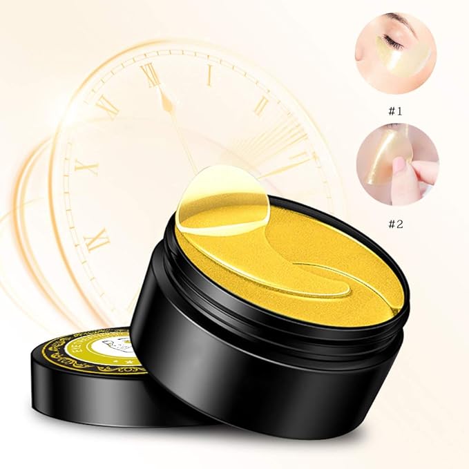 Under Eye Patches (30 Pairs Eye Gels) - Golden Eye Mask with Amino Acid & Collagen - Rejuvenating Treatment for Dark Circles, Puffy Eyes, Refreshing, Revitalizing, Travel, Wrinkles-Velvo Beauty