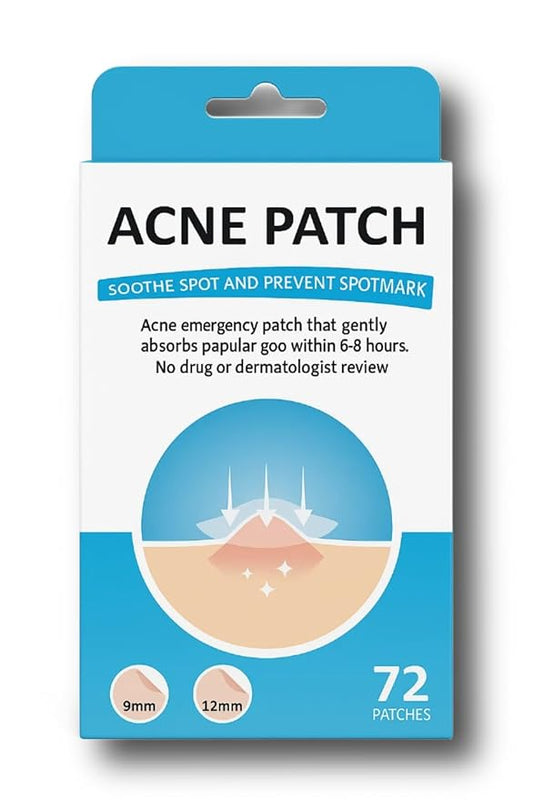 Hydrocolloid Acne Pimple Patch – 72 Count (9mm & 12mm) | Invisible Spot Patches for Pimples, Zits, Blemishes & Whiteheads | Fast Healing, Waterproof, Strong Adhesion & Gentle on Skin-Velvo Beauty