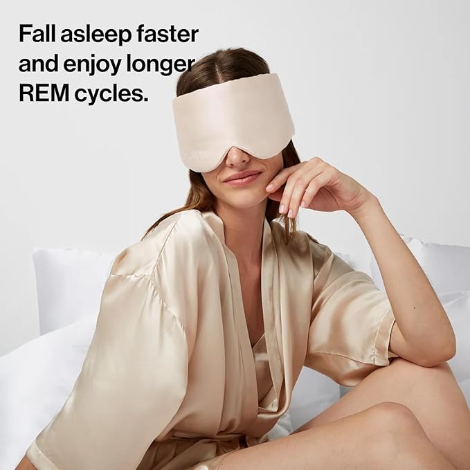 Dore & Rose Deep Sleep Mask Light Blocking, 23 Momme Mulberry Silk Eye Mask, Ultra Soft, Adjustable - Travel Sleeping Mask for Men & Women - Champagne-Velvo Beauty
