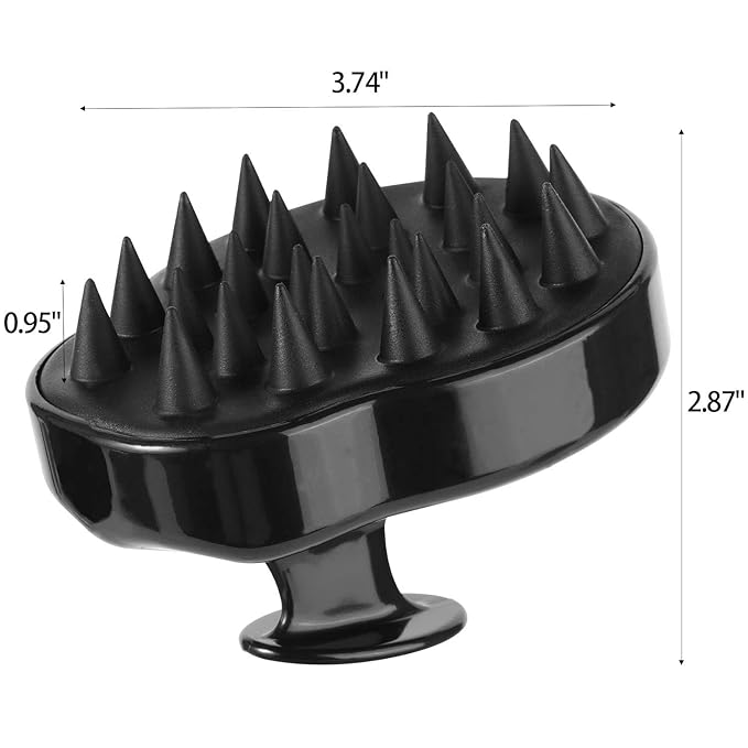 BTYMS 3 Pcs Silicone Scalp Scrubber Shampoo Brush Scalp Massager & Exfoliating Brush for Dandruff Removal, Hair Growth-Multi-Color-Velvo Beauty