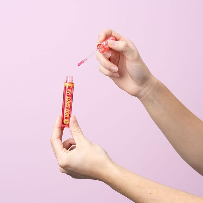 W7 Hot Shot Plumping Oil Bundle - Enhancing & Repairing Plump Effect For Fuller Lips - Clear & Soft, Natural, Everyday Lip Care - 2 Pack-Velvo Beauty