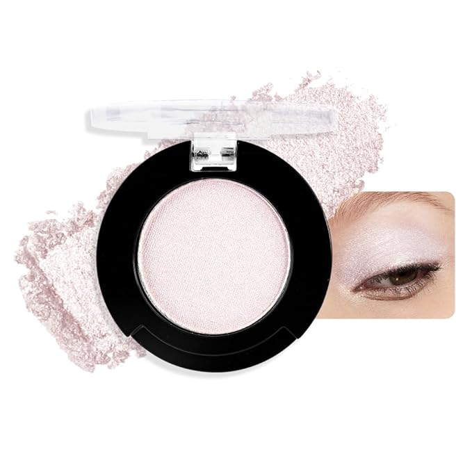 Monochrome Glitter Eyeshadow Makeup Palette,Highly Pigmented Champagne Gold Eyeshadow Palette,Shimmer Pressed Powder shadow Makeup,Single Vegan Eye Shadow,Daily Evening Women Girls Eyeshadow Gift7#-Velvo Beauty