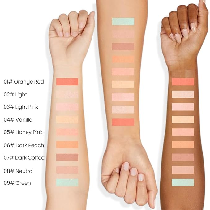 Kaely 2Pcs PROFESSIONAL MAKEUP Correcting Concealer Stick,Medium Coverage Concealer Crayon,under Eye Brightener Concealer for Dark Circles,corrector de ojeras,Lightweight,Vegan,06 DARK PEACH-Velvo Beauty