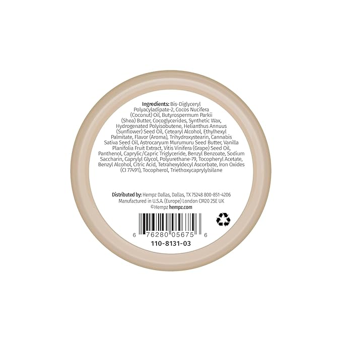 Hempz Hydrating Lip Sleeping Mask - Whipped Vanilla (.70 Oz.) | Overnight Hydrating Lip Balm with Vanilla Lip Butter Balm, Soothing and Hydrating Lip Care for Men or Women, .44oz-Velvo Beauty