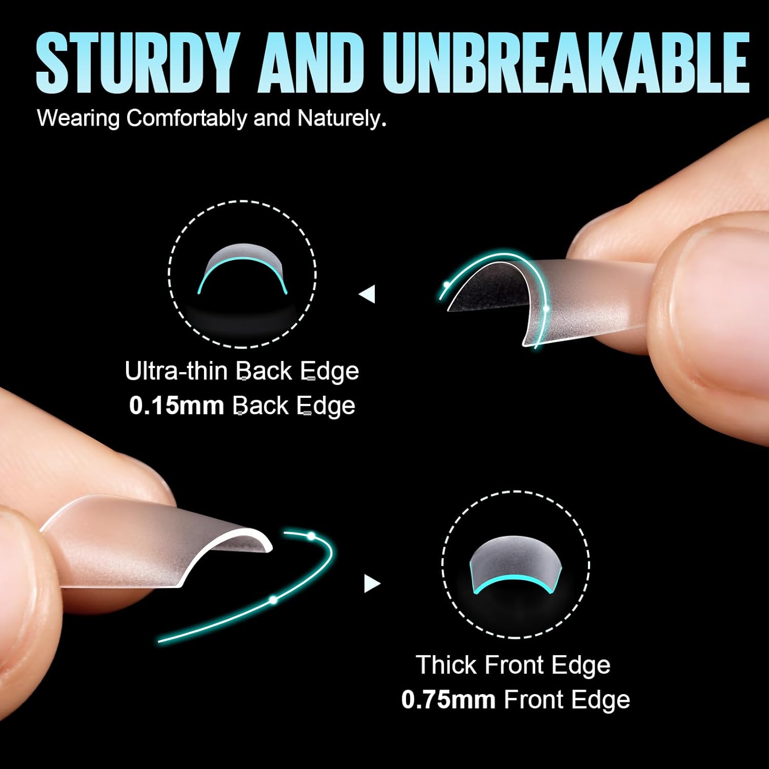 TOMICCA Short Coffin Nail Tips, Acrylic Half Cover Nail Tips Coffin 240Pcs, No C Curve Full Matte Gel Nail Short, Nail Extension Tips for Beginner and Professional 12 Sizes-Velvo Beauty