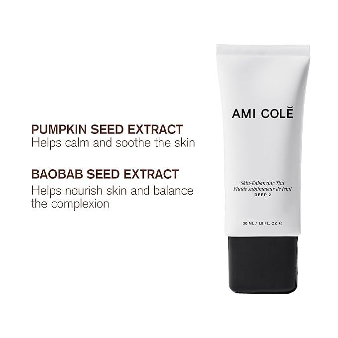 AMI COLÉ Skin-Enhancing Tinted Moisturizer (Medium 2), tinted moisturizer for face, bb cream, skin tint, face makeup-Velvo Beauty