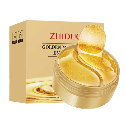 Under Eye Patches - 24K Gold Eye Mask,Moisturizing Serum for Firming, Brightening, and Relieving Eye Fatigue - Under Eye Patches for Dark Circles and Puffiness (gold)-Velvo Beauty