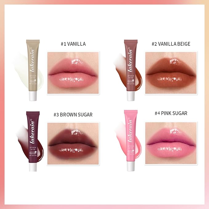 Hydrating Lip Gloss, High Shine Glass Finish Plumping Lip Gloss Moisturizing Lip Oil Shiny Jelly Liquid Lipstick Therapy Lip Moisturizer (4 Colors Set)-Velvo Beauty