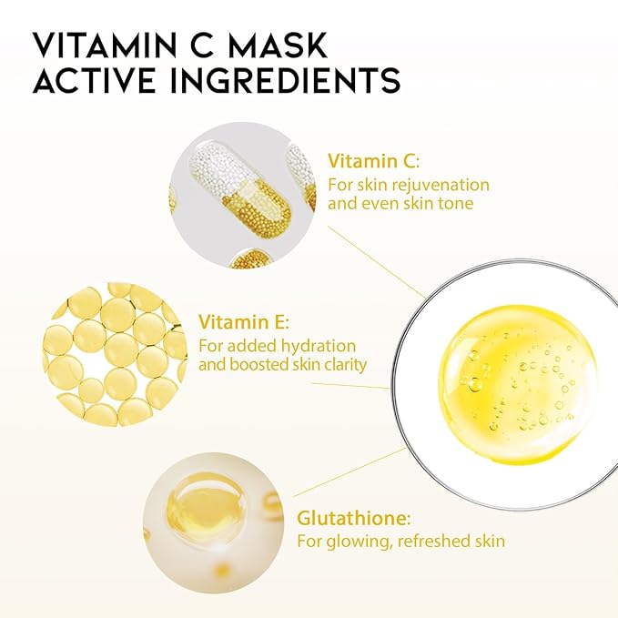 #OOTD Face Mask Korean Skincare for Dry Sensitive Skin | Hydrating, Revitalizing, Calming, Collagen, Ceramide, Cica, Vitamin C Serum Sheet Masks (12EA)-Velvo Beauty