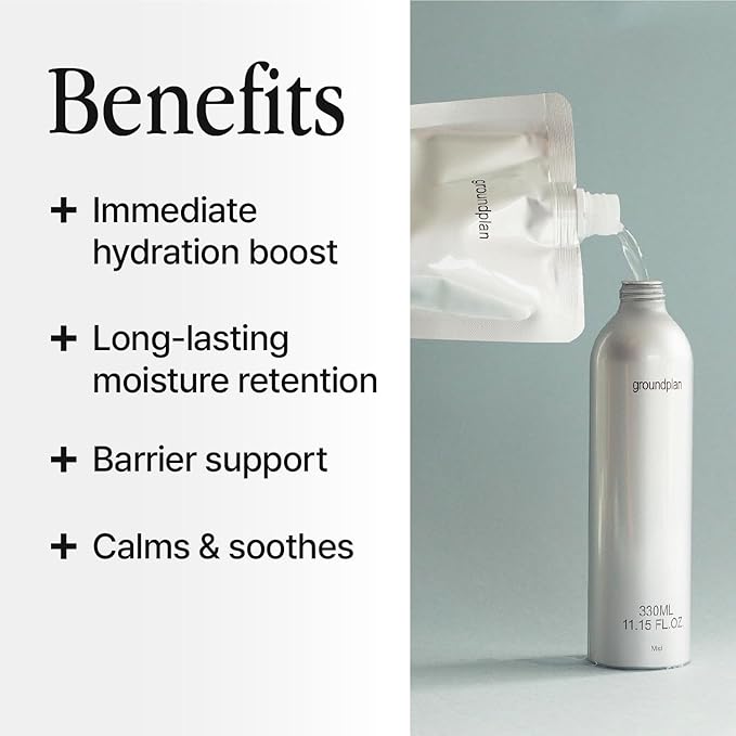 Silver Bottle, Refill - Facial Barrier Mist with 80% Witch Hazel Water, Cica for Skin Barrier Repair, Recovery Mist for Sensitive Skin, Dewy Hydration, Korean Skin Care (15.22 fl oz)-Velvo Beauty