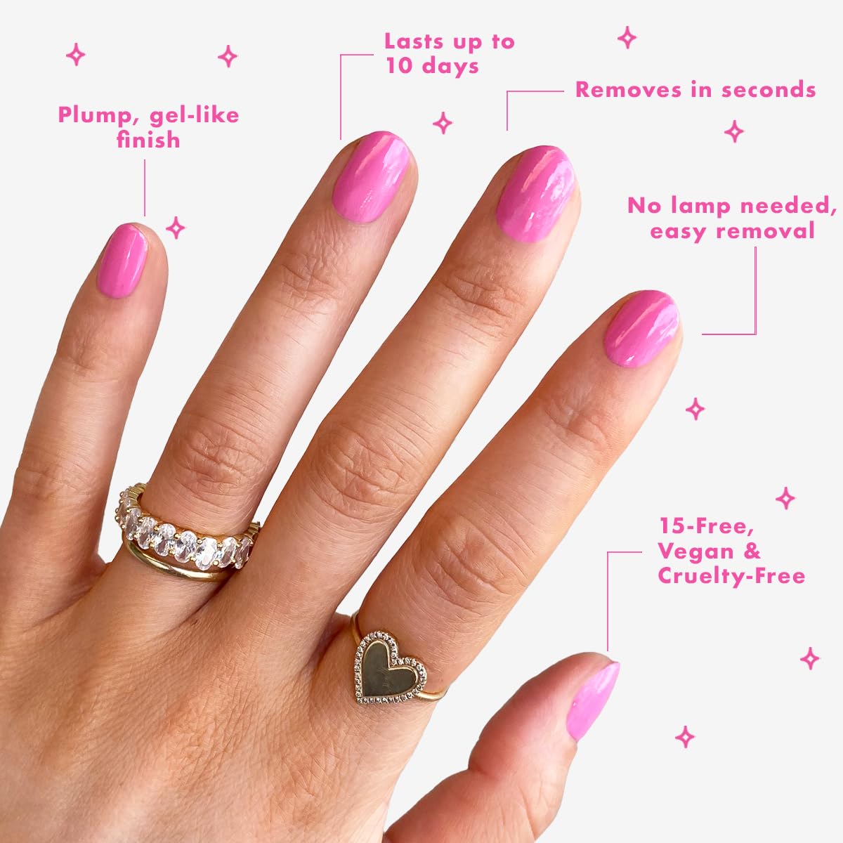 Olive & June Long Lasting Nail Polish | Gel-Like Finish No Lamp Needed | Lasts up to 10 days | Salon-Quality Color at Home | 15-Free Vegan Cruelty-Free Chip-Resistant Shine | Grateful & Kind Pure Pink-Velvo Beauty