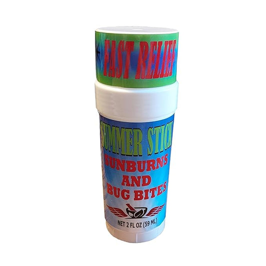 Summer Stick Balm for Sunburns and Bug Bites - Fast Acting and Soothing After Sun Skin Care 2 oz Balm-Velvo Beauty