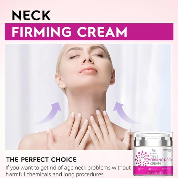 Neck Firming Cream Aging Wrinkles Neck Moisturizer with Retinol, Collagen & Hyaluronic Acid, Hydrating Skincare for All Skin Types for Men & Women-Velvo Beauty