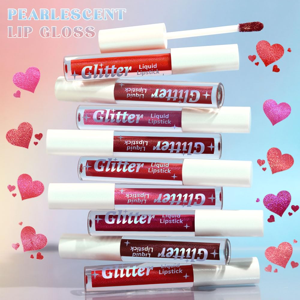 Plum Metallic Lipstick for Women,Lightweight Glitter Sparkling Liquid Lipsticks,Shimmer Lip Gloss Stain Long Lasting Waterproof Smudge Proof Non-Drying 24 Hour Full Coverage Lip Makeup,Vegan-Velvo Beauty