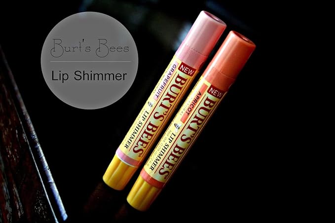 Burt's Bees Lip Shimmer, Grapefruit 0.09 Ounce (Pack of 4)-Velvo Beauty