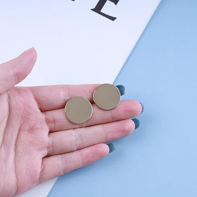 Boho Large Disc Coin Earrings Gold Coin Stud Earrings Geometric Circle Earrings Minimalist Round Circle Disc Earrings Jewelry for Women and Girls-Velvo Beauty