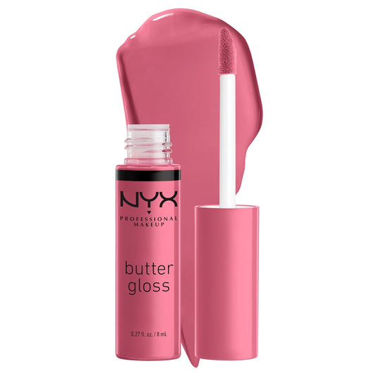 NYX PROFESSIONAL MAKEUP Butter Gloss, Non-Sticky Lip Gloss - Angel Food Cake (True Mauve)-Velvo Beauty