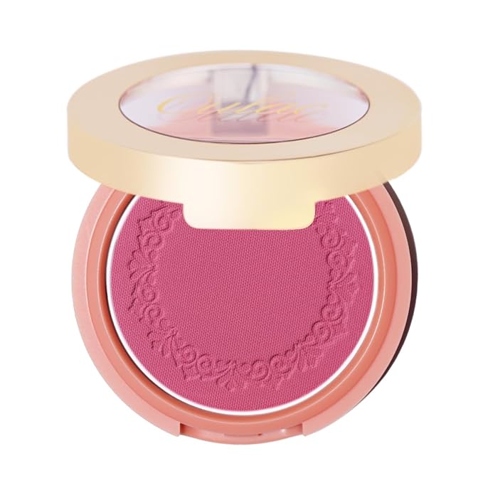 Oulac Barbie Pink Blush Makeup| Highly Pigmented Cream Blush| Natural Matte Glow| Shape & Highlight Face| Cruelty-Free Blush with Rose Oil| Rose Red Blush 4.8g-Velvo Beauty