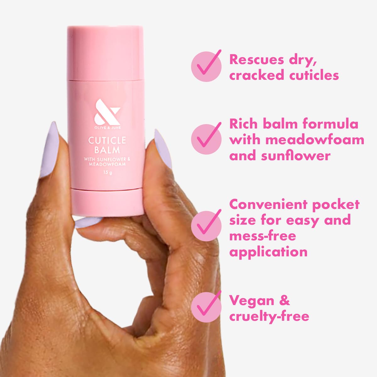 Olive & June Cuticle Hydration Set | Mini Cuticle Serum + Nourishing Balm | Hyaluronic Acid + Meadowfoam | Vegan & Cruelty-Free Nail Care Duo | Fragrance-Free, Dermatologist-Tested-Velvo Beauty