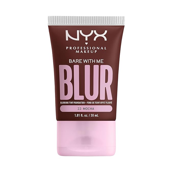 NYX PROFESSIONAL MAKEUP Bare With Me Blur Skin Tint Foundation Make Up with Matcha, Glycerin & Niacinamide - Mocha-Velvo Beauty