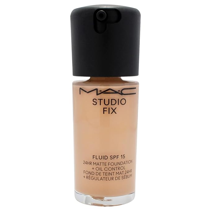 Studio Fix Fluid SPF 15 24Hr Matte Foundation Plus Oil Control - NC27 by MAC for Women - 1 oz Foundation-Velvo Beauty