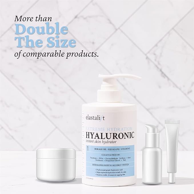 Elastalift Hyaluronic Acid Moisturizer Body Lotion | Anti Aging Skin Care Body Cream & Face Lotion Diminishes Look Of Wrinkles, Sagging Skin, Crepey Skin, Cellulite, Stretch Marks, Dry Skin, 15 Fl Oz-Velvo Beauty