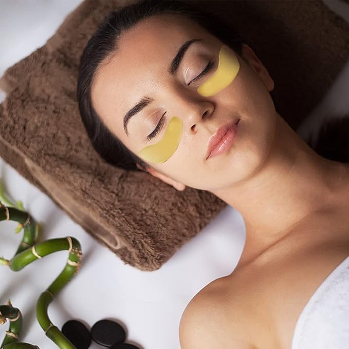 Under Eye Anti-Aging Eye Mask Collagen Patch Treatment for Minimizing Wrinkles, Puffy Eyes, Eye Bags, Dark Circles, Fine Lines Under the Eye, Looking Less Tired, Revitalizing, Moisturizing and Refreshing Your Skin 12 Pairs (Gold)-Velvo Beauty