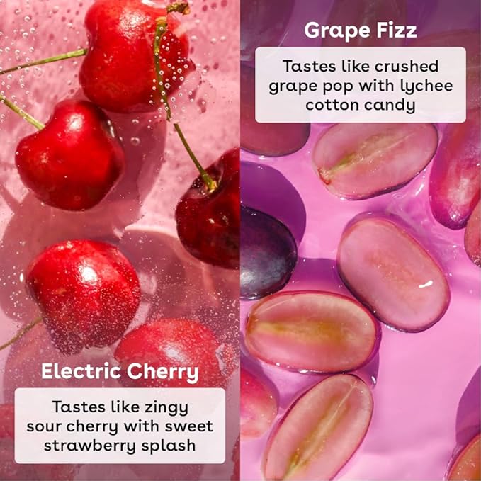 eos FlavorLab Pops! Lip Balm- Electric Cherry & Grape Fizz, Limited-Edition, 0.14 oz, 2-Pack-Velvo Beauty