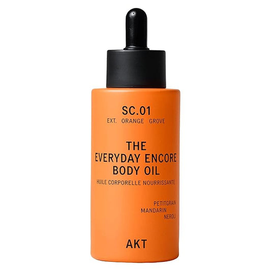 Akt Everyday Encore Body Oil 3.4 Fl Oz, SC.01 Orange Grove Scent, Dry Body Oil After Shower, Skin Moisturizer, Fast Absorbing, Lasting Glow, Citrus Neroli Fragrance, Non-Greasy, All Genders Skincare