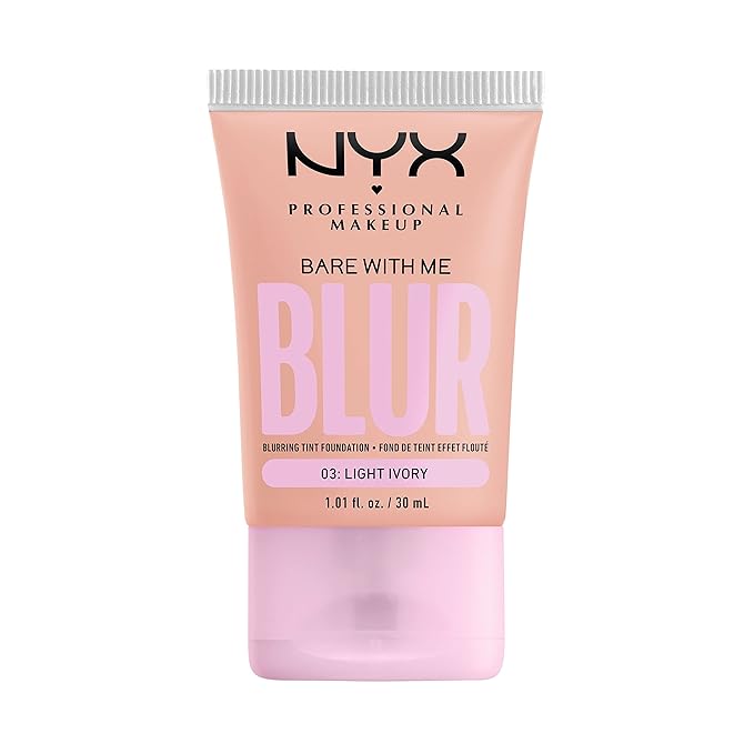 NYX PROFESSIONAL MAKEUP Bare With Me Blur Skin Tint Foundation Make Up with Matcha, Glycerin & Niacinamide - Light Ivory-Velvo Beauty