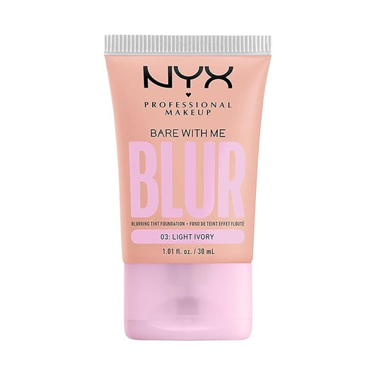 NYX PROFESSIONAL MAKEUP Bare With Me Blur Skin Tint Foundation Make Up with Matcha, Glycerin & Niacinamide - Light Ivory-Velvo Beauty