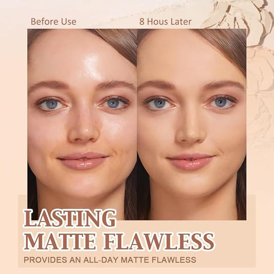 Oil Control Matte Perfection Face Pressed Powder,Matte Smooth Flawless Setting Powder Makeup,Polvo Compacto De Maquillaje,Waterproof Long Lasting, Cruelty Free, 0.35Oz(245 Radiant Honey, 1)-Velvo Beauty