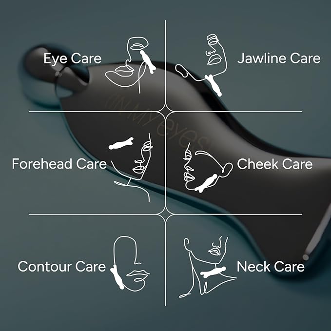 In My Eyes Gua Sha Tool for Face & Eye, Stainless Steel Gua Sha Facial Massager Tool for Reduce Puffiness, Ease Facial Tension & Promote Lymphatic Drainage-Velvo Beauty