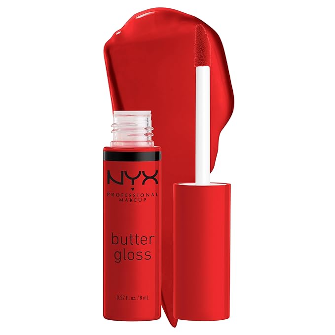NYX PROFESSIONAL MAKEUP Butter Gloss, Non-Sticky Lip Gloss - Apple Crisp (Modern Red)-Velvo Beauty