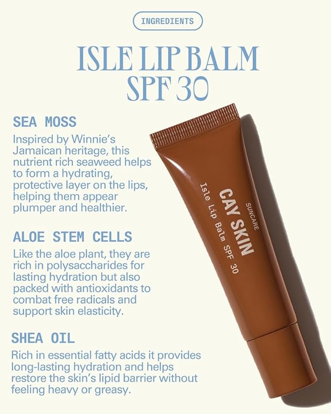 Cay Skin Isle Lip Balm SPF 30 – High Shine, Hydrating + Sheer Lip Gloss in Vanilla Brown Sugar Flavor – Formulated with Natural Ingredients for All Skin Tones – 3-Pack, Coral-Velvo Beauty