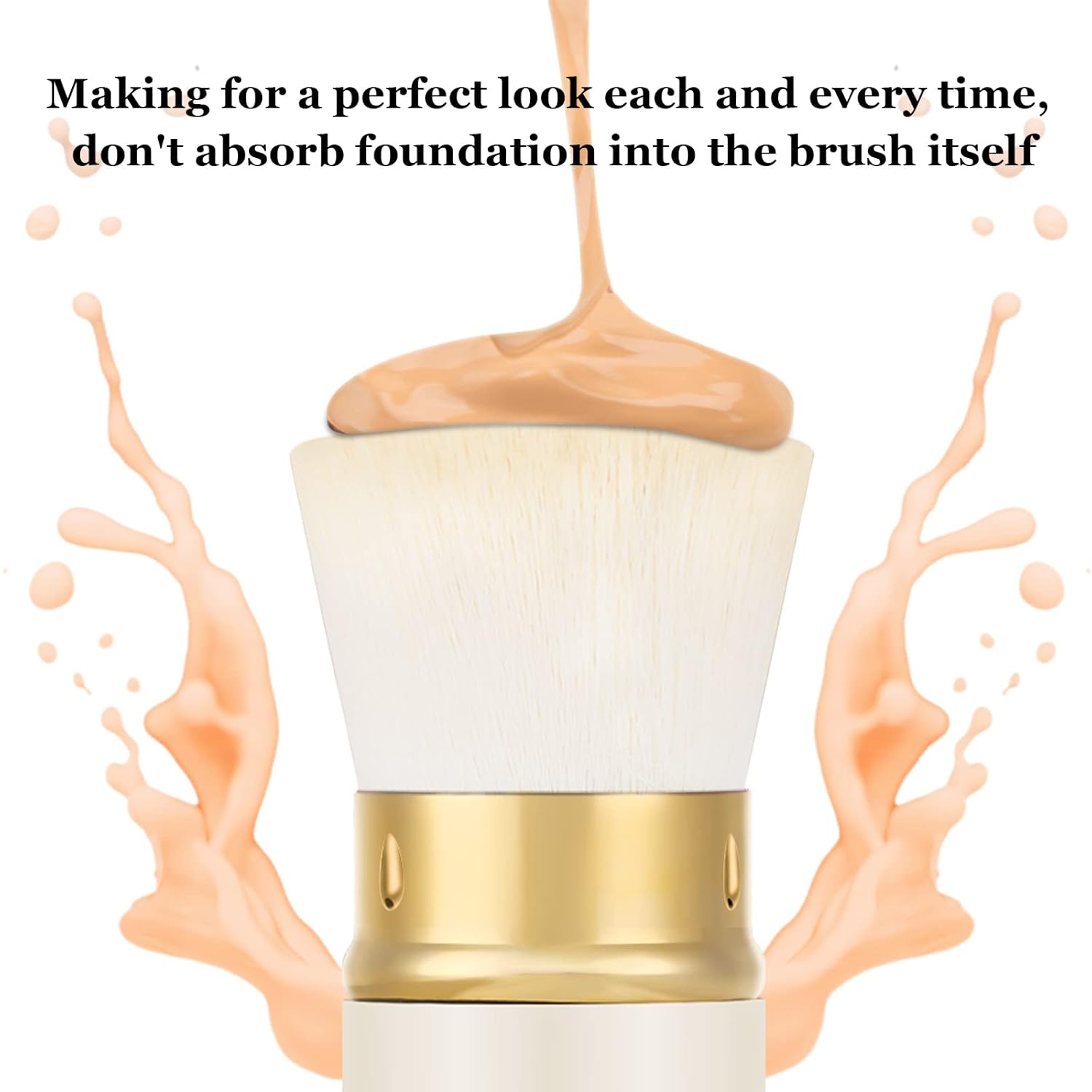 Falliny Retractable Foundation Makeup Brushes, Travel Kabuki Powder Brush Portable Liquid Foundation Sunscreen Brush with Cover for Blending Liquid, Bronzer,Cream or Flawless Powder Cosmetics-Velvo Beauty
