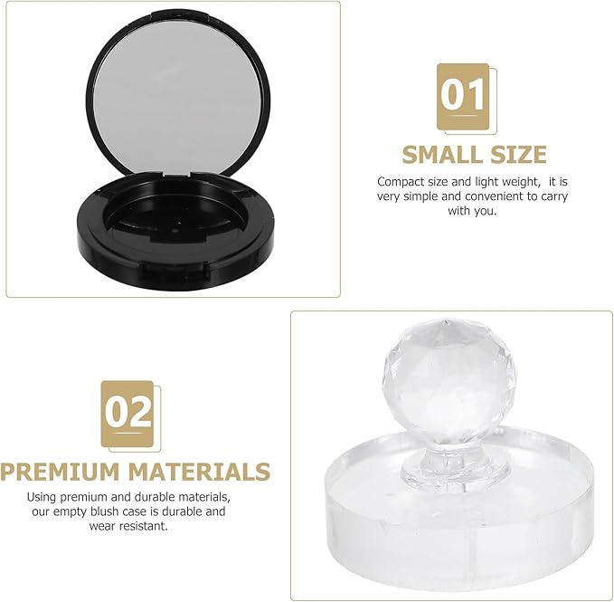 FRCOLOR 1 Set Portion Tray Loose Powder Compact Case Makeup Pallete Blush Storage Case Blush Container Reusable Blush Case Diy Empty Makeup Lipstick Container Blank Abs Sample Travel-Velvo Beauty