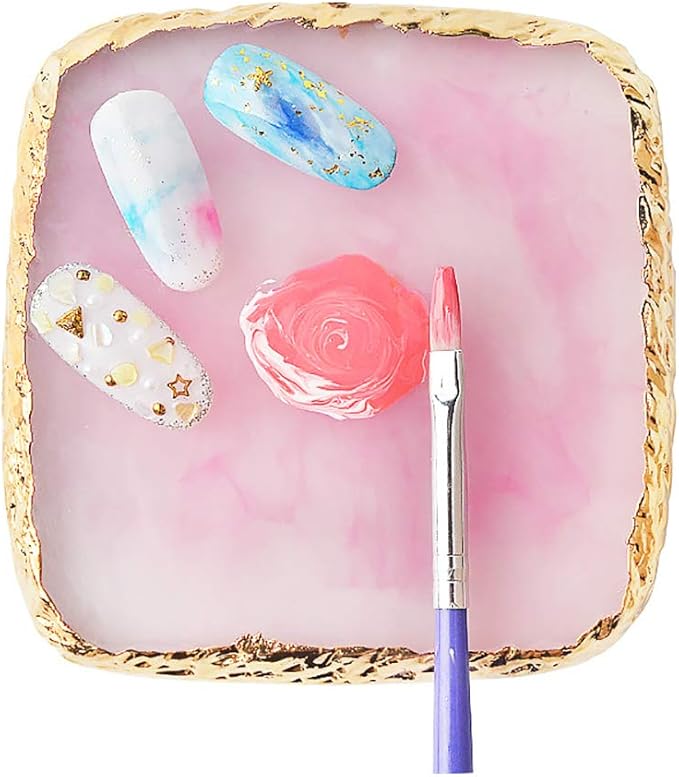 1 Pcs Resin Nail Art Palette Nail Art Cosmetic Mixing Palette Color Mixing Pigment Plate Polish Holder Drawing Color Palette-Velvo Beauty