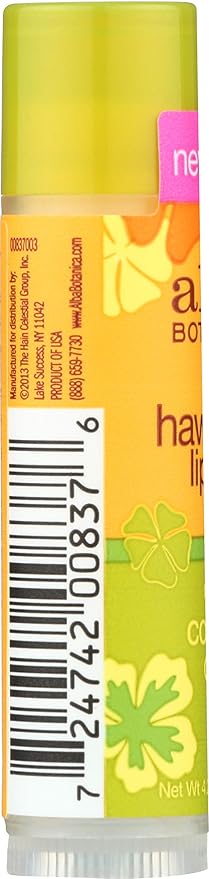 Alba Botanica Hawaiian Coconut Cream Lip Balm, 0.15 oz-Velvo Beauty