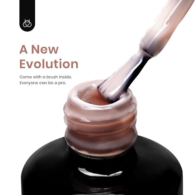 Beetles Builder Gel for Nails 7 in 1 Builder Nail Gel Color Nude Brown for Nails Extension & Building Apex Strengthen Thin Nails DIY Salon at Home Nail Art Base Gel Needed Gift for Women-Velvo Beauty