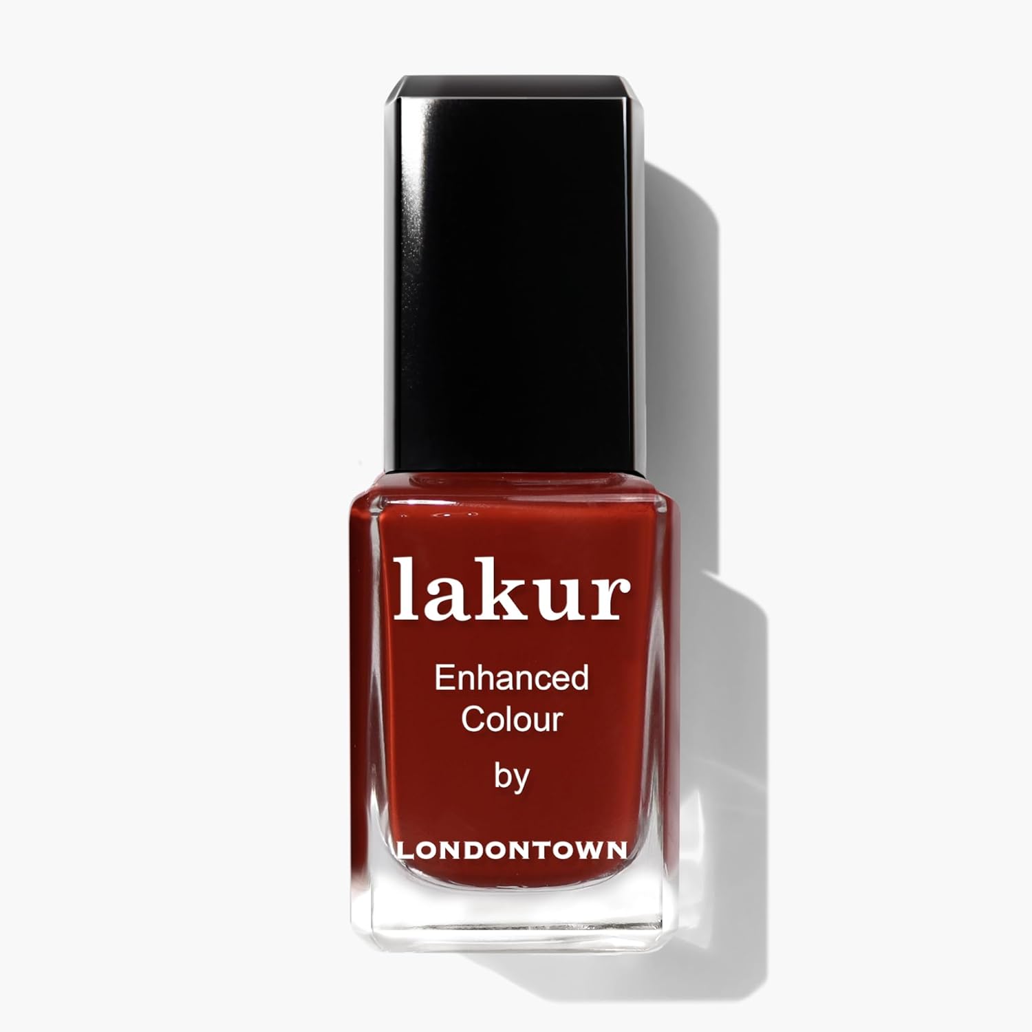 LONDONTOWN lakur Nail Polish - Chip-Resistant, Non-Toxic, Conditions & Hydrates Nails | Glossy Umber Red, You Autumn Know, .40 fl oz-Velvo Beauty