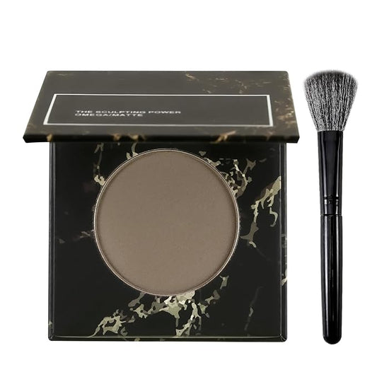Gray Brown Contour Palette,Stereo Nose Side Shadow Matte Highlighting Shadow Finish Palette, Natural，Low Saturation Makeup Contour Face Palette-Velvo Beauty