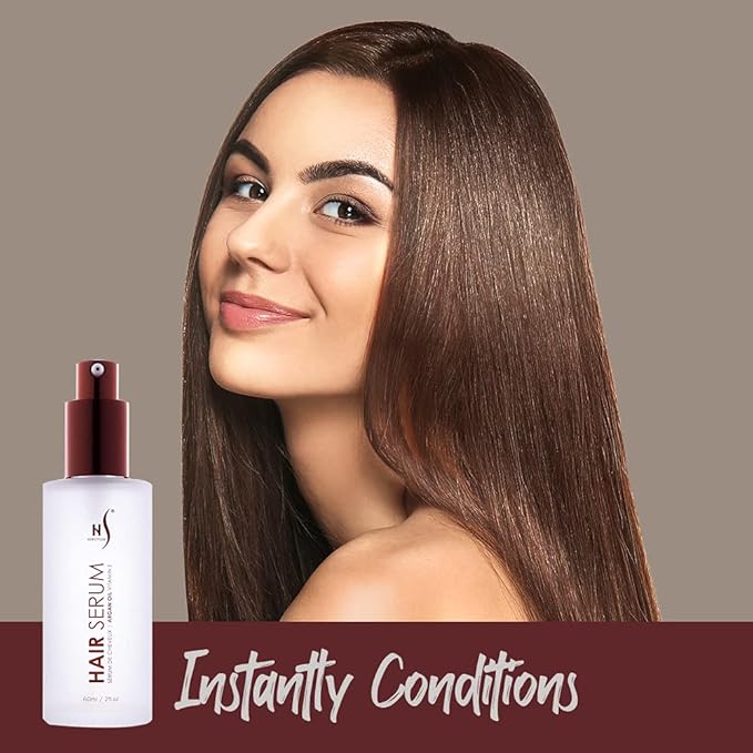 HerStyler Serum, 4 Pack - Hair Styling Agent with Argan Oil for Dry, Damaged Hair - Frizz Control Serum for Straightening, Shine, Trendy Tresses-Velvo Beauty