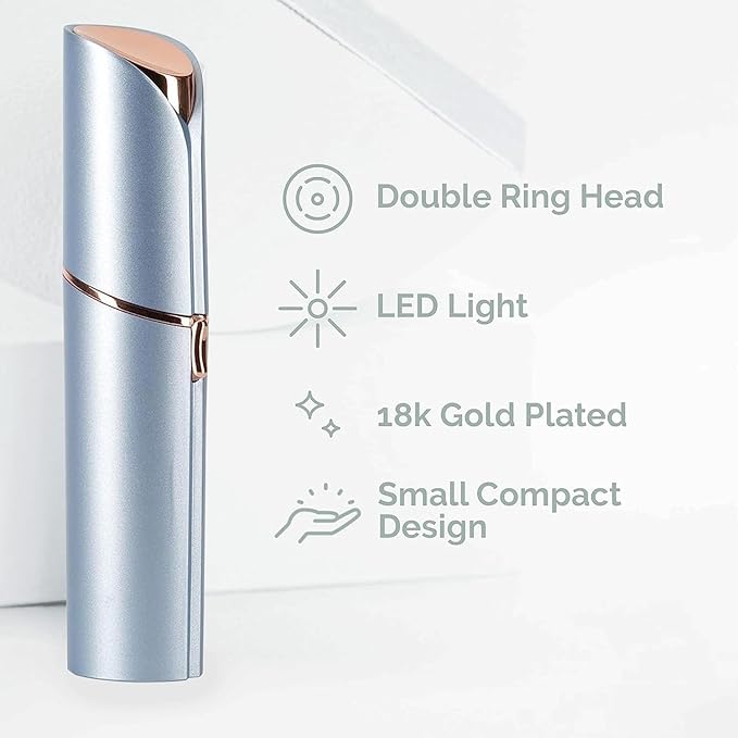 Facial Hair Removal for Women, Face Razors for Women's Electric, Rechargeable Women Mustache Remover with 3 Replacement Heads-Velvo Beauty