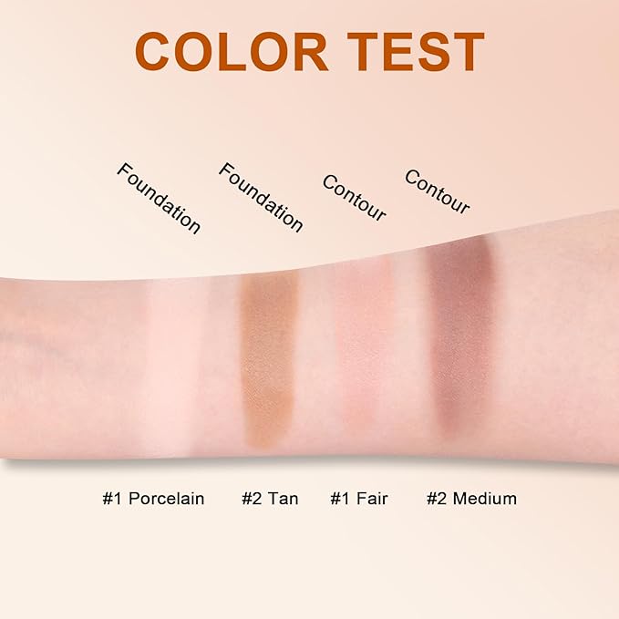 Baked Powder Foundation Makeup, Brighten Color Correcting Foundation Make up, Foundation for Mature Skin, Face Powder for Women, Full Coverage, Natural Finish & Easy to Use #02-Velvo Beauty