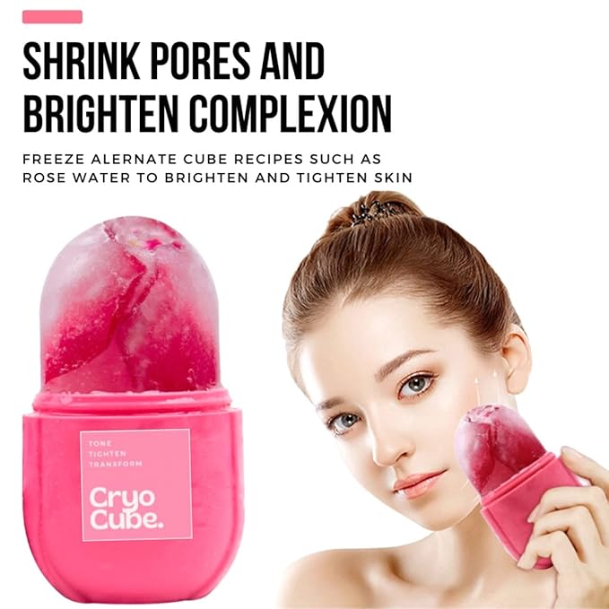 Ice Roller for Face, Eyes and Neck Naturally tone and tighten skin, de-puff eye bags, add a healthy glow Cryotherapy for face and neck which helps enhance skin elasticity (Pack of 1)-Velvo Beauty