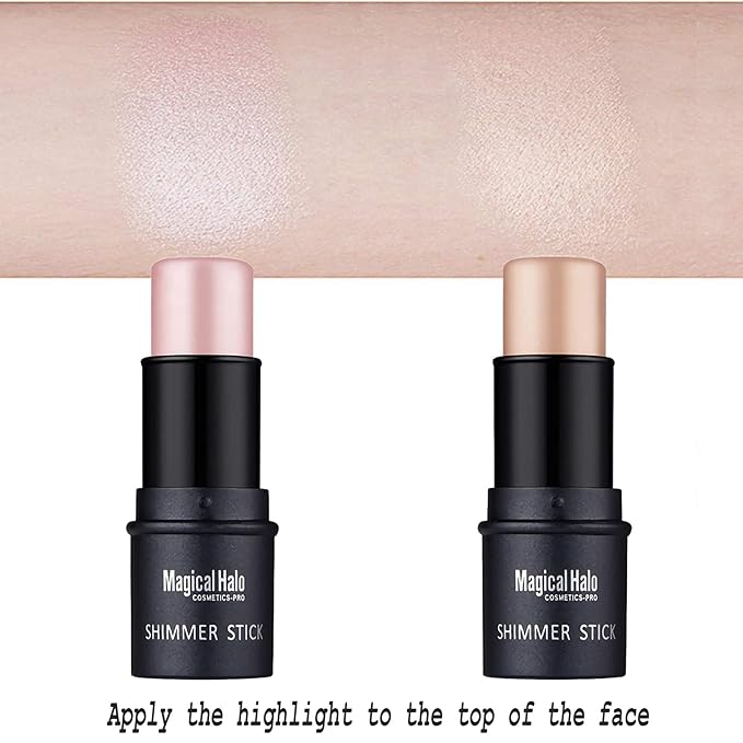 4 Pcs Cruelty-Free Waterproof Highlighter Makeup Sticks Shimmer Illuminator and Blush Stick Face Contour Cosmetics Set Easy To Use Blends Effortlessly-Velvo Beauty