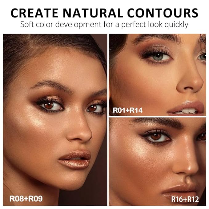 Professional Light Medium Brown Contour Highlight Palette,Multiple Full Coverage Makeup Palet for Correcting, Easy Blending, Long-lasting formula, Sculpt & Highlighting,Matte and Shimmer Finish, 16A-Velvo Beauty