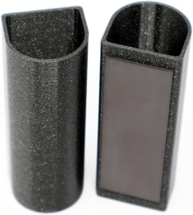 Magnetic Pen Holder, Marker Holder and Pencil Holder for Refrigerator, Locker, Whiteboard or Desk (Small, Space Black, Set of 2)-Velvo Beauty